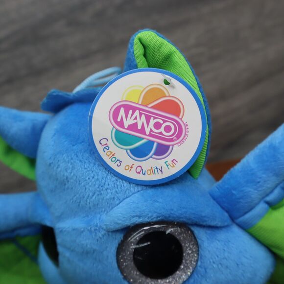 Nanco 8" Bat Halloween Plush Stuffed Animal Blue Green - Picture 3 of 12